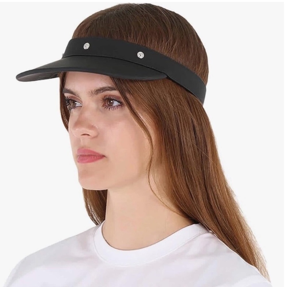 NWT Burberry Detachable Zip Pocket Black‎ Visor Hat - Picture 11 of 16
